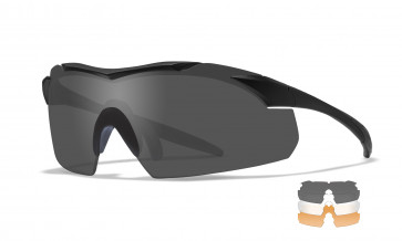Wiley X - "WX VAPOR" Smoke, Clear, Rust Lens in Matte Black Frame - Protective Eyewear