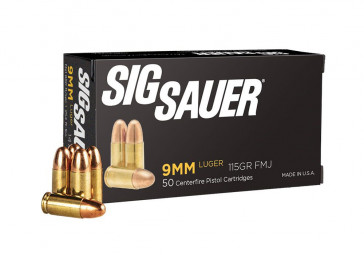 Sig Sauer- Ammunition - Elite Ball 9mm 115gr. FMJ - Box of 50