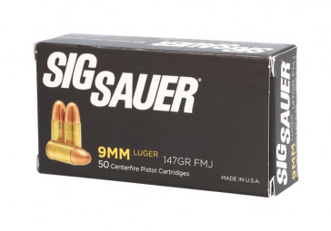 Sig Sauer- Ammunition - Elite Ball 9mm 147gr. FMJ - Box of 50 - Canada