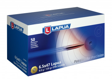 Lapua - Ammunition- 6.5X47 Lapua -139 gr. OTM Scenar - Box of 50