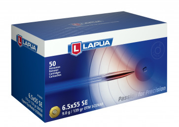 6.5 X 55SE 139gr. HPBT Scenar - Lapua GB458 - Box of 50