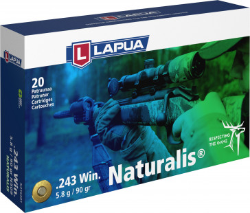 .243 Win. 90gr. (5.8g) Naturalis - Lapua N509 - Box of 20