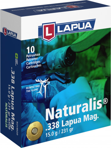 .338 LM 231gr. (15.0g) Naturalis LR - Lapua N508 - Box of 10