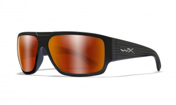 Wiley X - "VALLUS" Polarized Crimson Mirror Lens in Matte Matte Black - Protective Eyewear