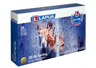 Lapua - Ammunition - .30-06 SPRINGFIELD 185GR MEGA E415- BOX OF 20