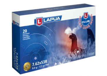 LAPUA - AMMUNITION 7.62X53R 123 GR. FMJ - BOX OF 20