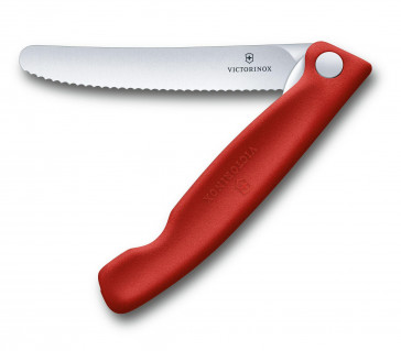 Victorinox - Swiss Classic - Foldable Paring Knife - serrated edge - RED