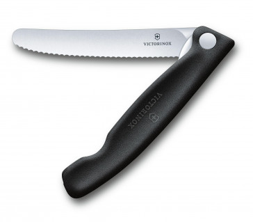 Victorinox - Swiss Classic - Foldable Paring Knife - serrated edge - BLACK