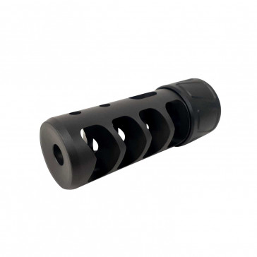 SP-Spearhead 4 port self timing muzzle brake Black Nitride 6.5mm 5/8-24
