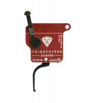 TriggerTech - Rem 700 Trigger - Black Diamond Pro Clean - Flat Straight (PVD Black)- Black Top Safety R70-SRB-02-TNF