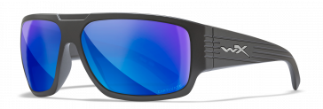 Wiley X - "VALLUS" Captivate Polarized Blue Mirror Lens in Matte Matte Black - Protective Eyewear