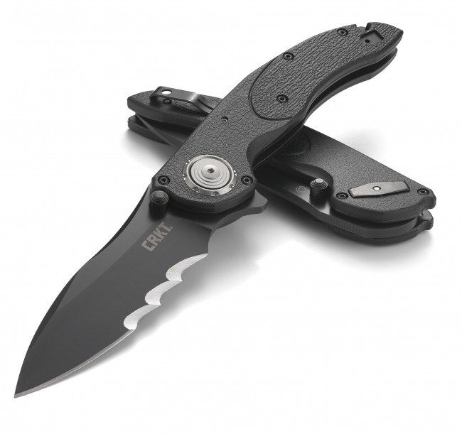 CRKT LINCHPIN BLACK WITH VEFF SERRATIONS by Flavio Ikoma Deadbolt