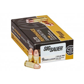 Sig Sauer- Ammunition - Elite Ball 9mm 124gr. FMJ - Box of 50 - Canada