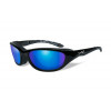 Wiley X - "AIRRAGE" Blue Polarized Lens in Gloss Black Frame - Protective Eyewear