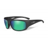 Wiley X - "OMEGA" Polarized Emerald Mirror Lens in Matte Black Frame - Protective Eyewear